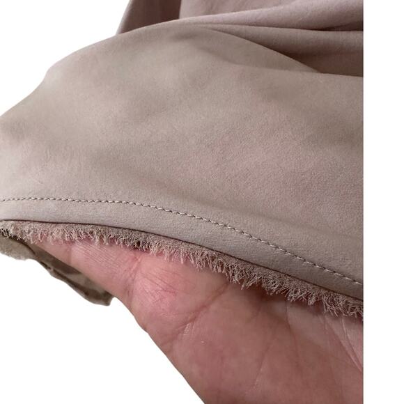 Helmut Lang Draped Cowl Neck Sleeveless Satin Tunic Top Taupe Elegant Fluid, S - Picture 7 of 8